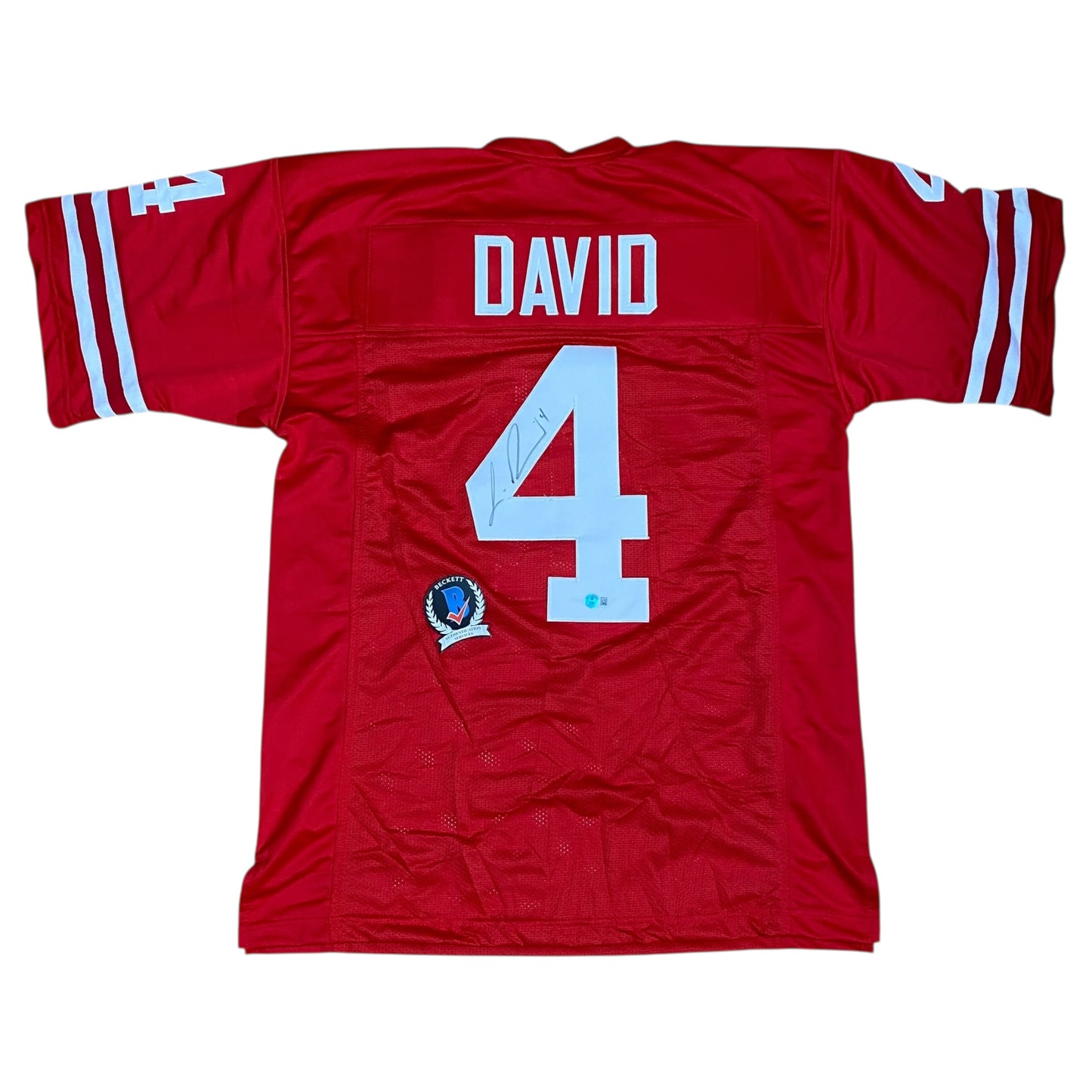 Lavonte David Signed Red #4 Stitched Jersey Nebraska Cornhuskers LB