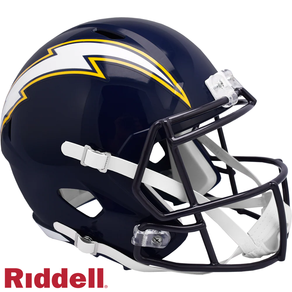 Ladd McConkey Signed Los Angeles Chargers 1988-2006 Alternate Speed Replica Full Size Football Helmet