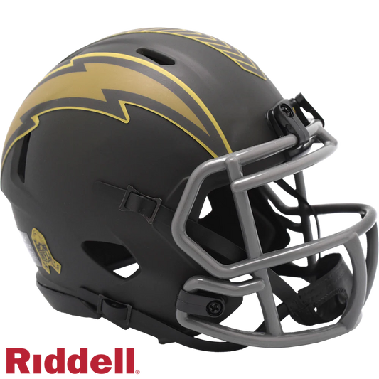 Ladd McConkey Signed Los Angeles Chargers 2025 Salute to Service Alternate Speed Mini Football Helmet