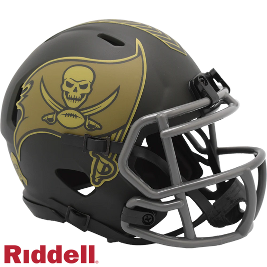 Booger McFarland Signed Tampa Bay Buccaneers 2025 Salute to Service Alternate Speed Mini Football Helmet