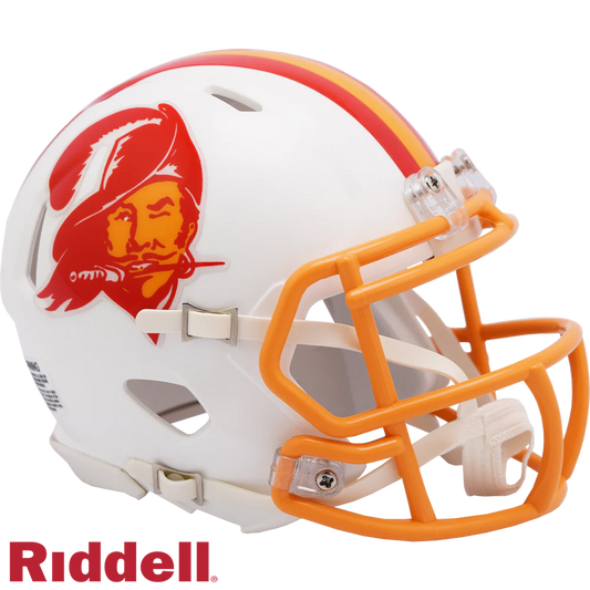 Booger McFarland Signed Tampa Bay Buccaneers Throwback Speed Mini Football Helmet