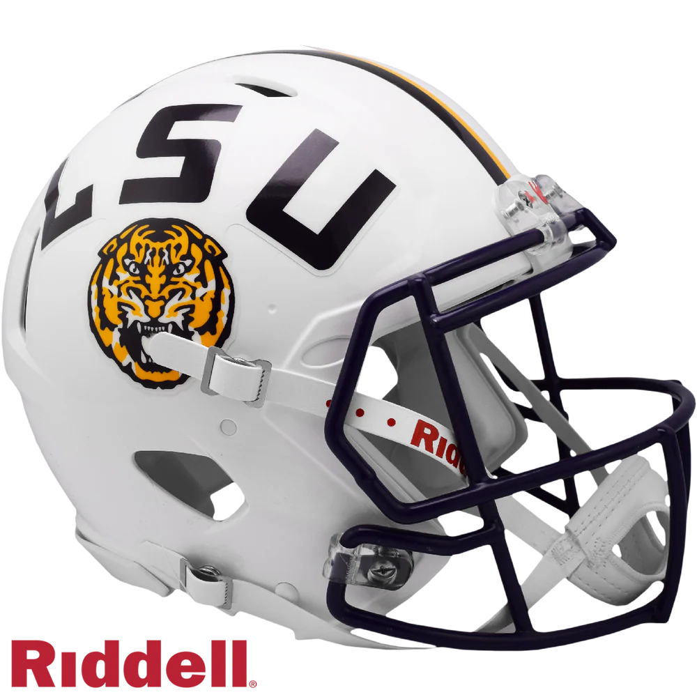 Booger McFarland Signed LSU Tigers White Alternate Speed Authentic Full Size Football Helmet