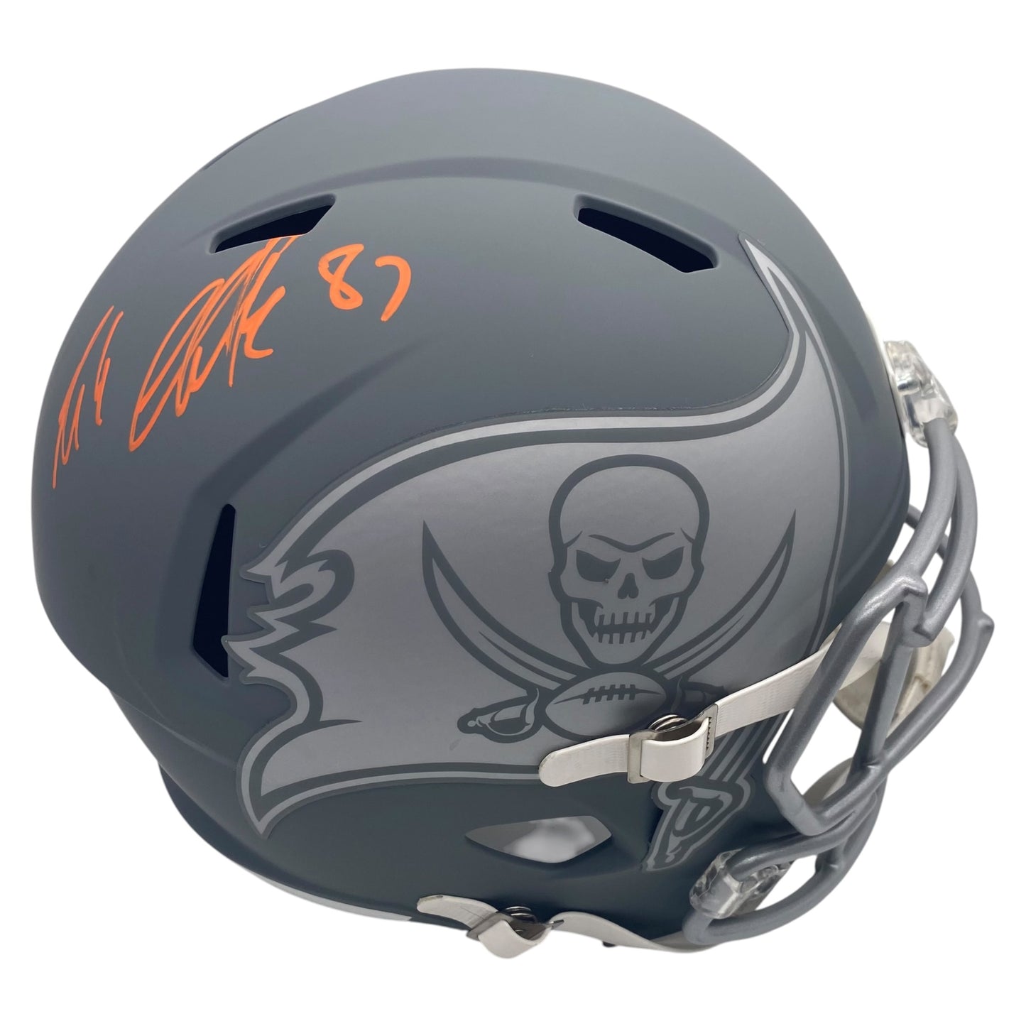 Rob Gronkowski Signed Tampa Bay Buccaneers Slate Alternate Full Size Replica Helmet
