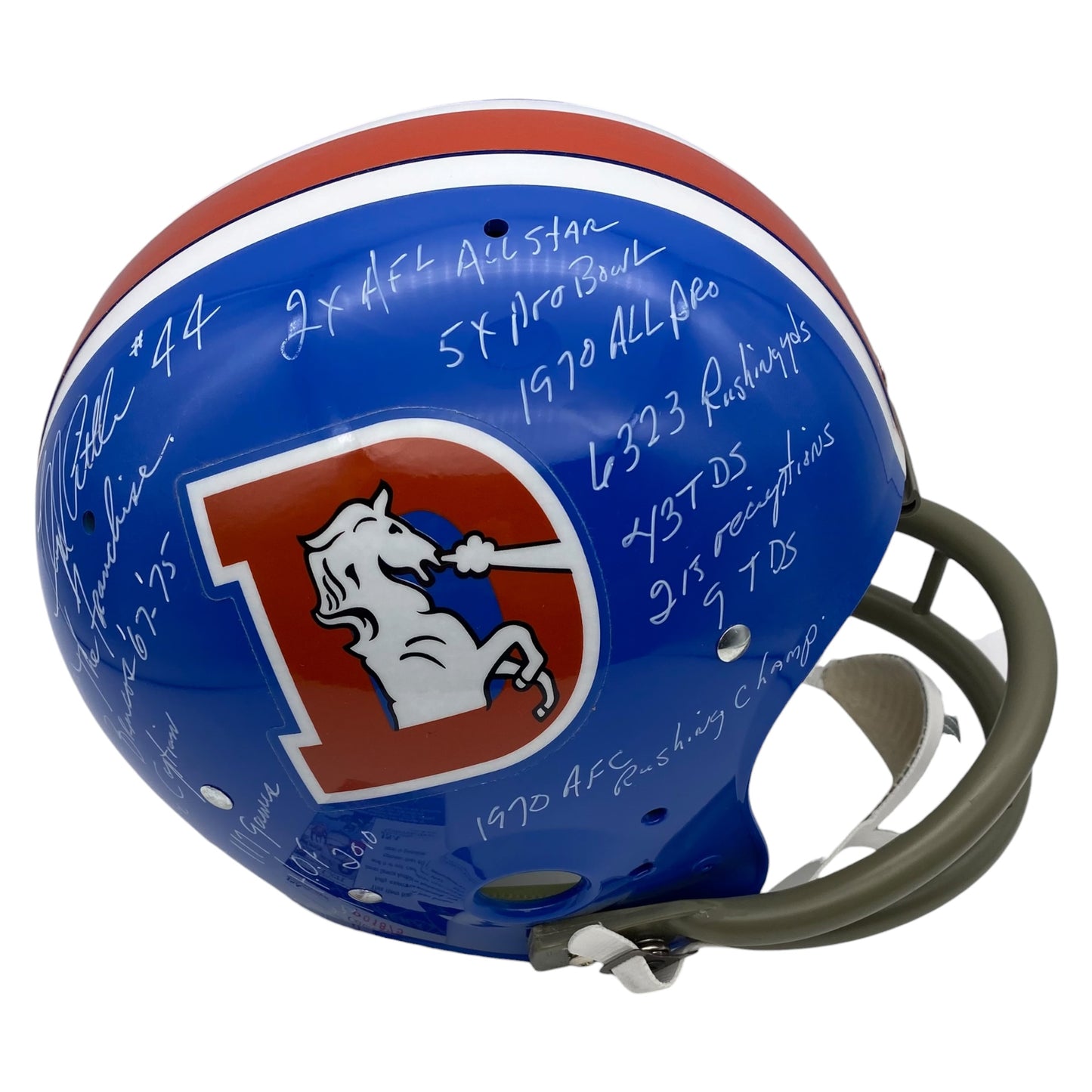 Floyd Little Signed Denver Broncos Full Size Authentic TK Helmet