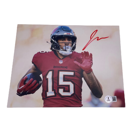 Jalen McMillan Signed Tampa Bay Buccaneers 8x10 Photo
