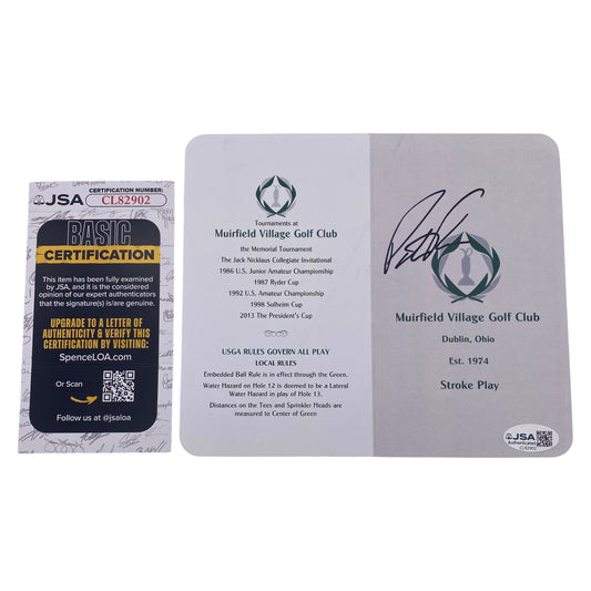 Patrick Reed Signed The Memorial ScoreCard