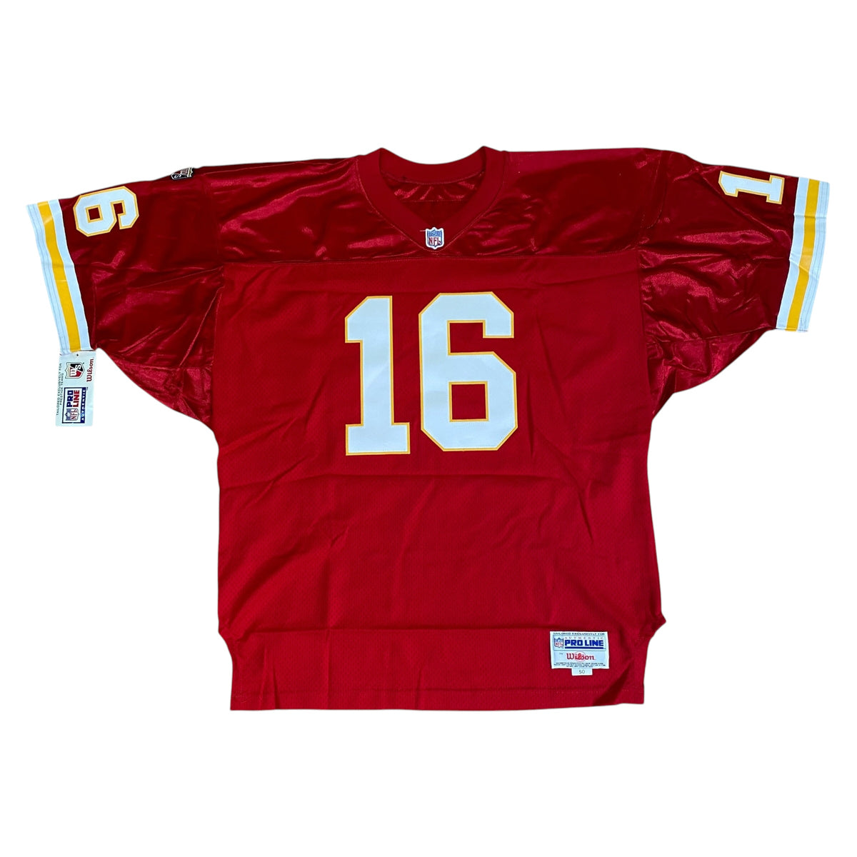 Len Dawson Signed Red #16 Wilson Authentic Jersey - Kansas City Chiefs QB