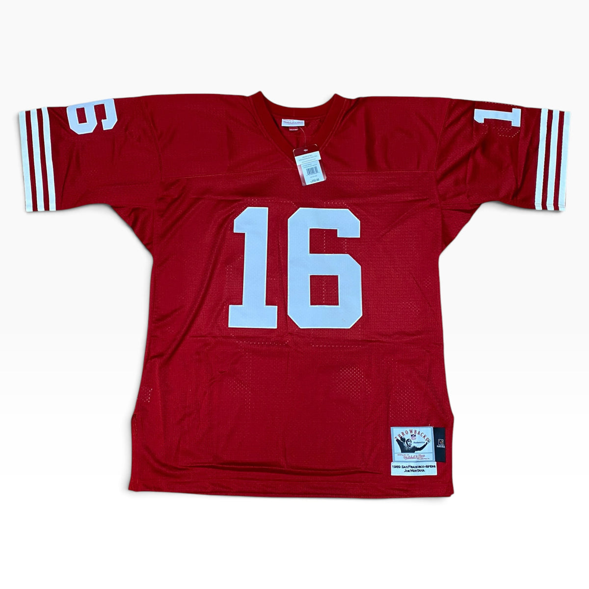 Joe Montana Signed Red #16 Mitchell & Ness Authentic Jersey - San Francisco 49ers QB