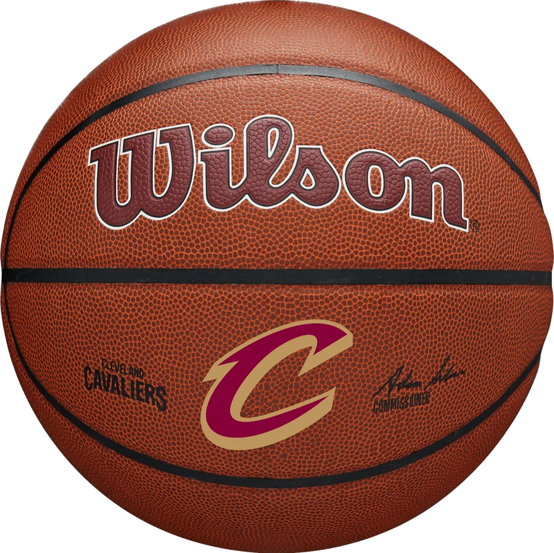 Shawn Kemp Signed Cleveland Cavaliers Brown Logo Basketball