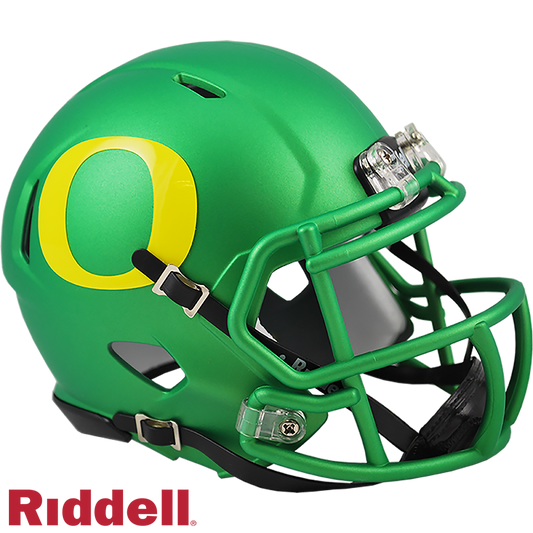 Tez Johnson Signed Oregon Ducks Apple Green Alternate Speed Mini Helmet