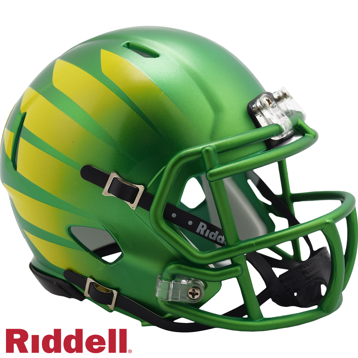 Tez Johnson Signed Oregon Ducks Green Wing Alternate Speed Mini Helmet
