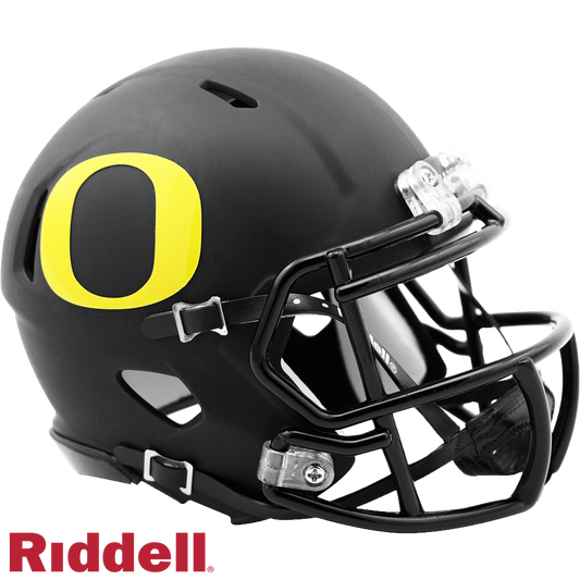 Tez Johnson Signed Oregon Ducks Matte Black Alternate Speed Mini Helmet